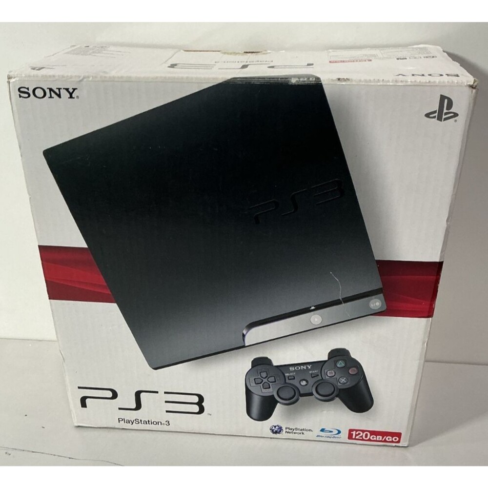 Sony PlayStation 3 Slim CECH-2001A 120GB Console w/DualShock 3 Controller